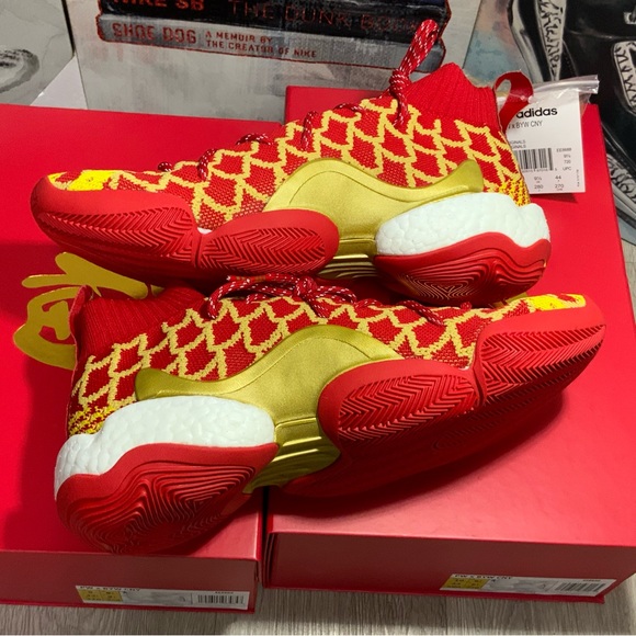 Adidas PW X BYW CNY Pharrell Men's Size 9.5 Chinese New Year Red/Yellow - Picture 9 of 11